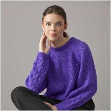 005  violet Vegan Cashmere aran