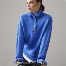 006  blue Vegan Cashmere aran