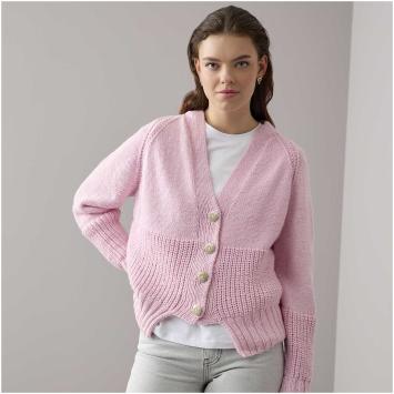 004  pink Vegan Cashmere aran