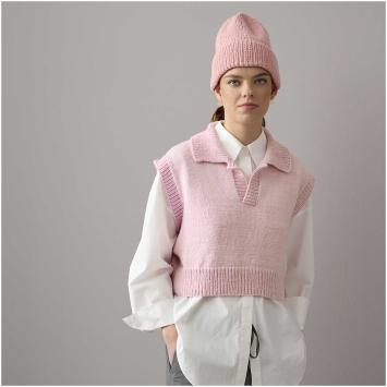 004  pink Vegan Cashmere aran